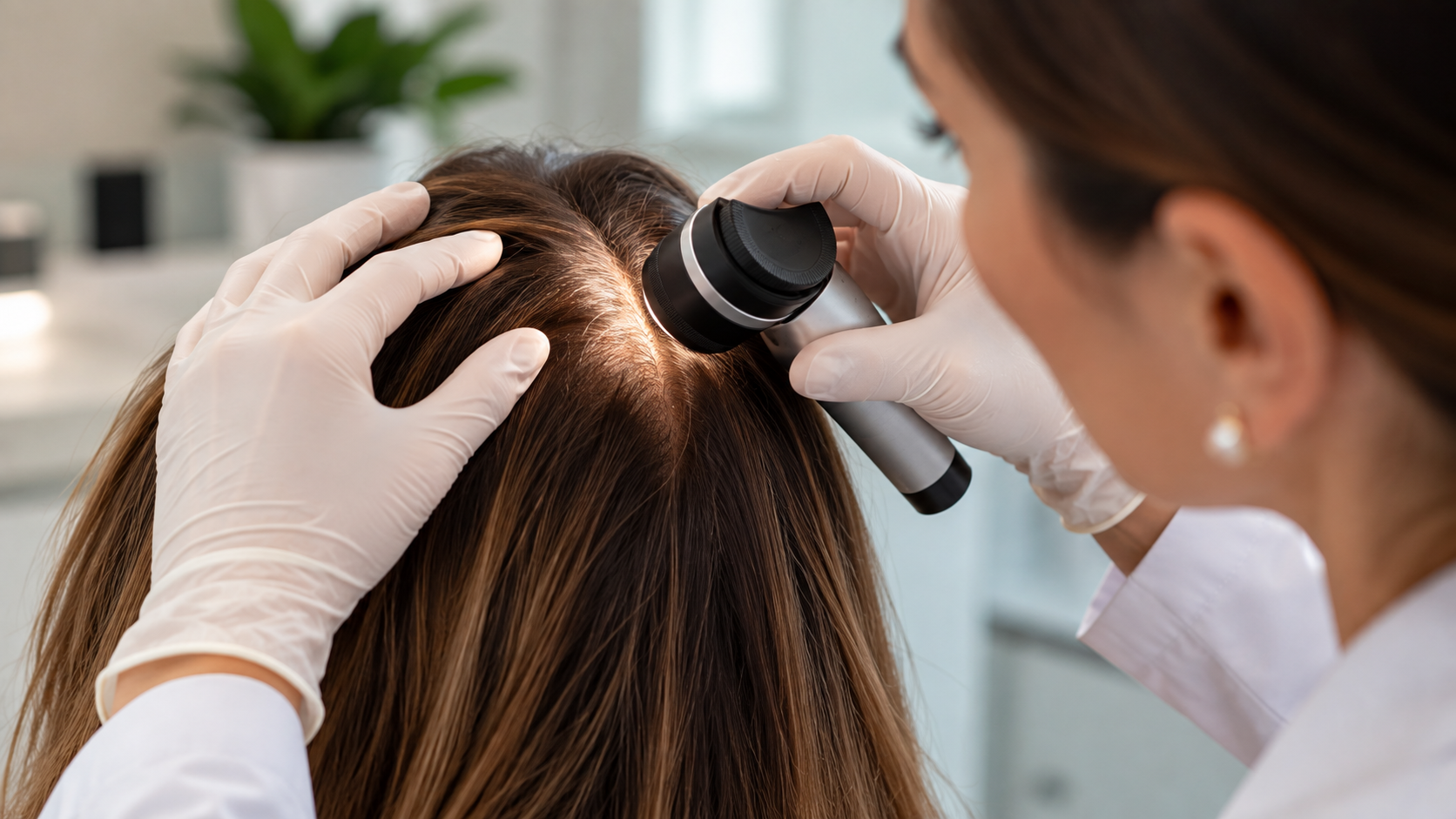 Avaliação dermatológica do couro cabeludo